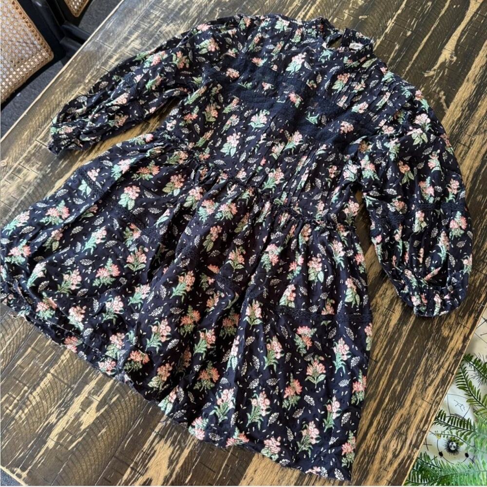 Anthropologie / Pilcro - Floral Ruffle Long Sleeve Dress - XXSMALL